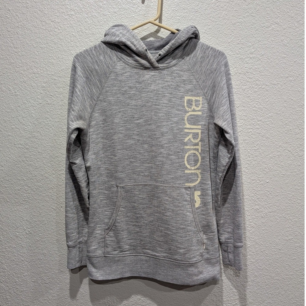 Burton‎ Womens Sweatshirt Hoodie Small Antidote Heather Gray Snowboard Ski